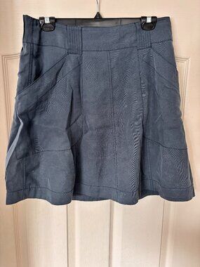 HD In Paris Skirt Womens 12 Blue Lightweight A Line Anthropologie